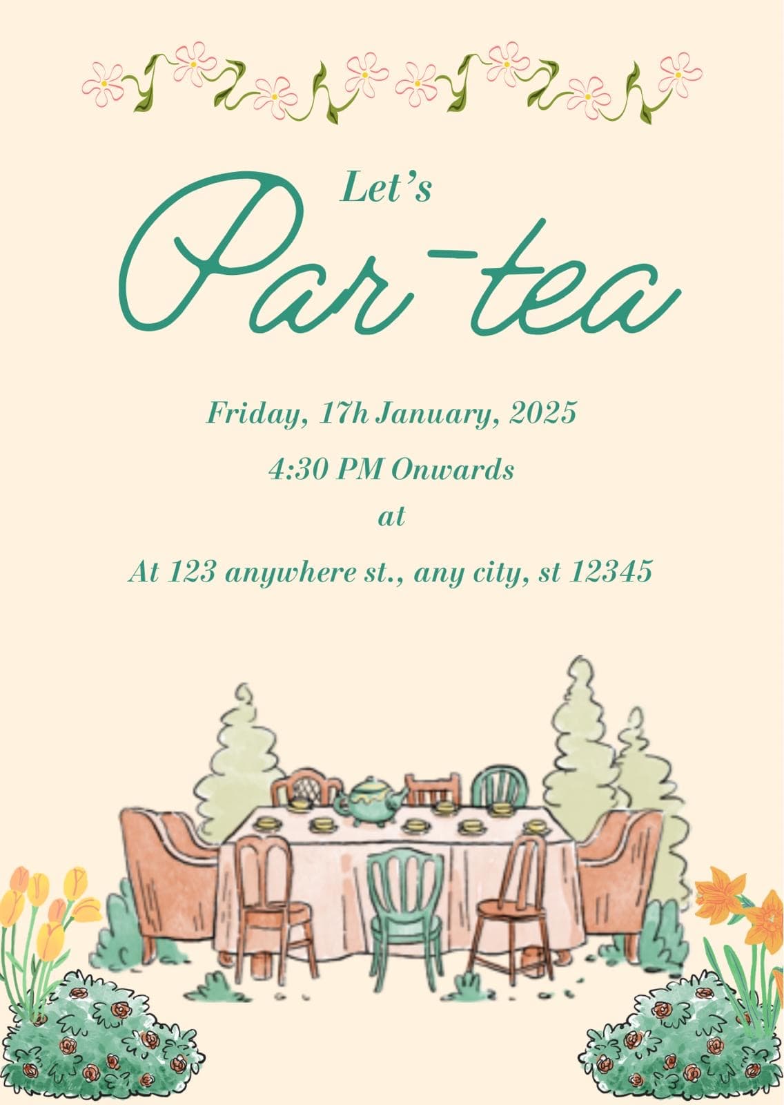 Mad Hatter's Tea Party Menu 1