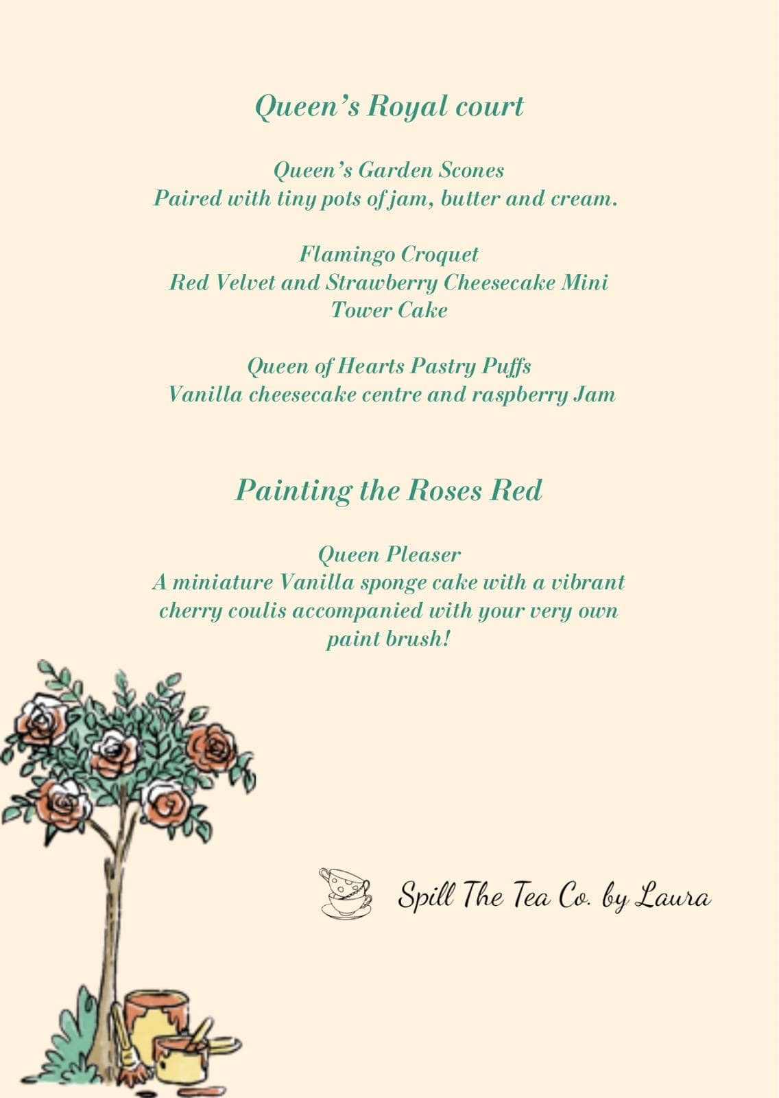 Mad Hatter's Tea Party Menu 4