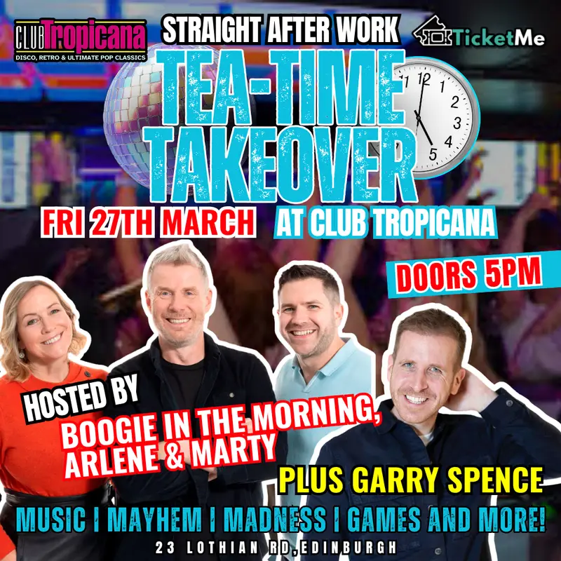 Club Tropicana's Teatime Takeover | Hosted by: Boogie, Arlene & Marty, Plus Garry Spence